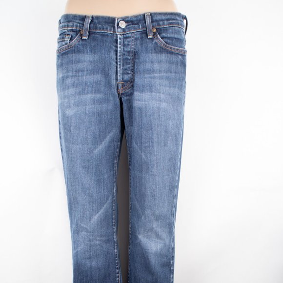 7 For All Mankind Boy Cut (31 X 33) Women's Button Fly - Picture 1 of 12